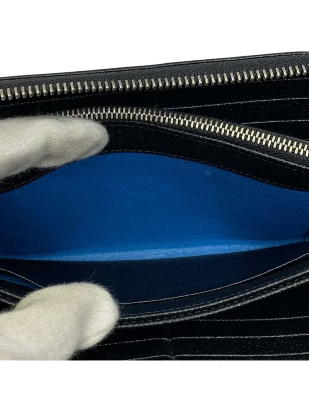 Bvlgari Man Wallet Zip Around Logo Silver Leather Black Sophistication Luxury - Picture 9 of 10